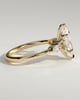 Loretta - Marquise 6 Claw Solitaire with Pear Accents and Round Shoulder Stones Engagement Ring - 18k Yellow Gold High Setting