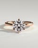 Louise  6 Claw Round Solitaire - 18k Rose Gold