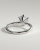 Louise - Round 6 Claw Solitaire Engagement Ring - 18k White Gold