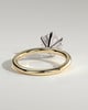 Louise - Round 6 Claw Solitaire Engagement Ring - 18k Yellow Gold / 18k White Gold