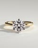 Louise - Round 6 Claw Solitaire Engagement Ring - 18k Yellow Gold / 18k White Gold