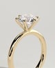 Louise - Round 6 Claw Solitaire Engagement Ring - 18k Yellow Gold