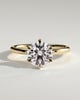 Louise - Round 6 Claw Solitaire Engagement Ring - 18k Yellow Gold