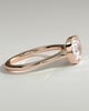 Luciana - Elongated Cushion East West Bezel Solitaire with Open Cathedral High Setting Engagement Ring - 18k Rose Gold