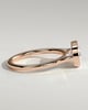 Luciana - Elongated Cushion East West Bezel Solitaire with Open Cathedral High Setting Engagement Ring - 18k Rose Gold