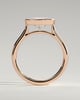 Luciana - Elongated Cushion East West Bezel Solitaire with Open Cathedral High Setting Engagement Ring - 18k Rose Gold