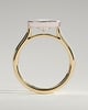 Luciana - Elongated Cushion East West Bezel Solitaire with Open Cathedral High Setting Engagement Ring - 18k Yellow Gold / 18k White Gold