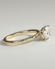 Lucille - Elongated Cushion East West Claw Solitaire Engagement Ring - 18k Yellow Gold High Setting