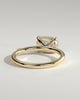 Lucille - Elongated Cushion East West Claw Solitaire Engagement Ring - 18k Yellow Gold High Setting