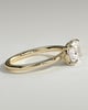 Lucille - Elongated Cushion East West Claw Solitaire Engagement Ring - 18k Yellow Gold Low Setting