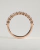 Lucy - Round Shared Prong Accent Stone Wedding Ring - 18k Rose Gold