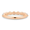 Lucy - Shared Prong Wedding Ring - 18k Rose Gold