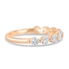 Lucy - Shared Prong Wedding Ring - 18k Rose Gold