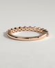 Lucy - Round Shared Prong Accent Stone Wedding Ring - 18k Rose Gold