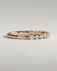Lucy - Round Shared Prong Accent Stone Wedding Ring - 18k Rose Gold