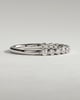 Lucy - Round Shared Prong Accent Stone Wedding Ring - 18k White Gold