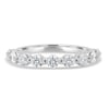 Lucy - Shared Prong Wedding Ring - 18k White Gold