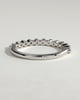 Lucy - Round Shared Prong Accent Stone Wedding Ring - 18k White Gold