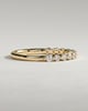 Lucy - Round Shared Prong Accent Stone Wedding Ring - 18k Yellow Gold
