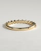 Lucy - Round Shared Prong Accent Stone Wedding Ring - 18k Yellow Gold