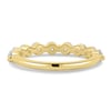 Lucy - Shared Prong Wedding Ring - 18k Yellow Gold