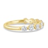 Lucy - Shared Prong Wedding Ring - 18k Yellow Gold