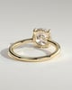 Luna - Round Floating Low Set Flush Solitaire with Hidden Halo - 18k Yellow Gold