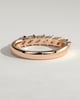Lydia - Marquise East West Accent Stone with Closed Basket Setting Wedding Ring - 18k Rose Gold