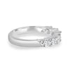 Lydia - 7 Stone Tilted Marquise Wedding Band - 18k White Gold