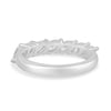 Lydia - 7 Stone Tilted Marquise Wedding Band - 18k White Gold