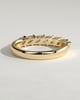 Lydia - Marquise East West Accent Stone with Closed Basket Setting Wedding Ring - 18k Yellow Gold
