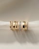Lydia - Marquise East West Accent Stone with Closed Basket Setting Wedding Ring - 18k Yellow Gold