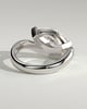 Lynn - Marquise Claw Solitaire with Bead Set Pave Wave Band and East West Setting Engagement Ring - 18k White Gold