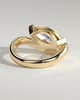 Lynn - Marquise Claw Solitaire with Bead Set Pave Wave Band and East West Setting Engagement Ring - 18k Yellow Gold