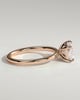Lyra - Radiant East West Claw Solitaire Engagement Ring - 18k Rose Gold High Setting