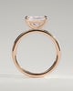 Lyra - Radiant East West Claw Solitaire Engagement Ring - 18k Rose Gold High Setting