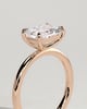 Lyra - Radiant East West Claw Solitaire Engagement Ring - 18k Rose Gold High Setting