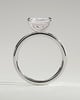 Lyra - Radiant East West Claw Solitaire Engagement Ring - 18k White Gold High Setting