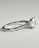 Lyra - Radiant East West Claw Solitaire Engagement Ring - 18k White Gold High Setting