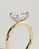 Lyra - Radiant East West Claw Solitaire Engagement Ring - 18k Yellow Gold / 18k White Gold High Setting