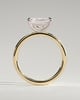 Lyra - Radiant East West Claw Solitaire Engagement Ring - 18k Yellow Gold / 18k White Gold High Setting