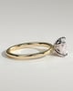 Lyra - Radiant East West Claw Solitaire Engagement Ring - 18k Yellow Gold / 18k White Gold High Setting