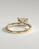 Lyra - Radiant East West Claw Solitaire Engagement Ring - 18k Yellow Gold High Setting