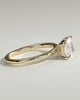 Lyra - Radiant East West Claw Solitaire Engagement Ring - 18k Yellow Gold High Setting