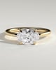 Mabeline- 4 Claw East West Solitaire - 18k Yellow Gold