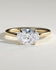 Mabeline- 4 Claw East West Solitaire - 18k Yellow Gold