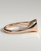 Mackenzie - Radiant East West Bezel Solitaire with Signet Band Engagement Ring - 18k Rose Gold
