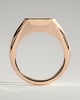 Mackenzie - Radiant East West Bezel Solitaire with Signet Band Engagement Ring - 18k Rose Gold