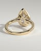 Madeline  Pear Cathedral Halo with Pav - 18k Yellow Gold
