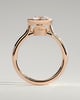 Maeve - Bezel Cathedral set with Twisted Gallery - 18k Rose Gold